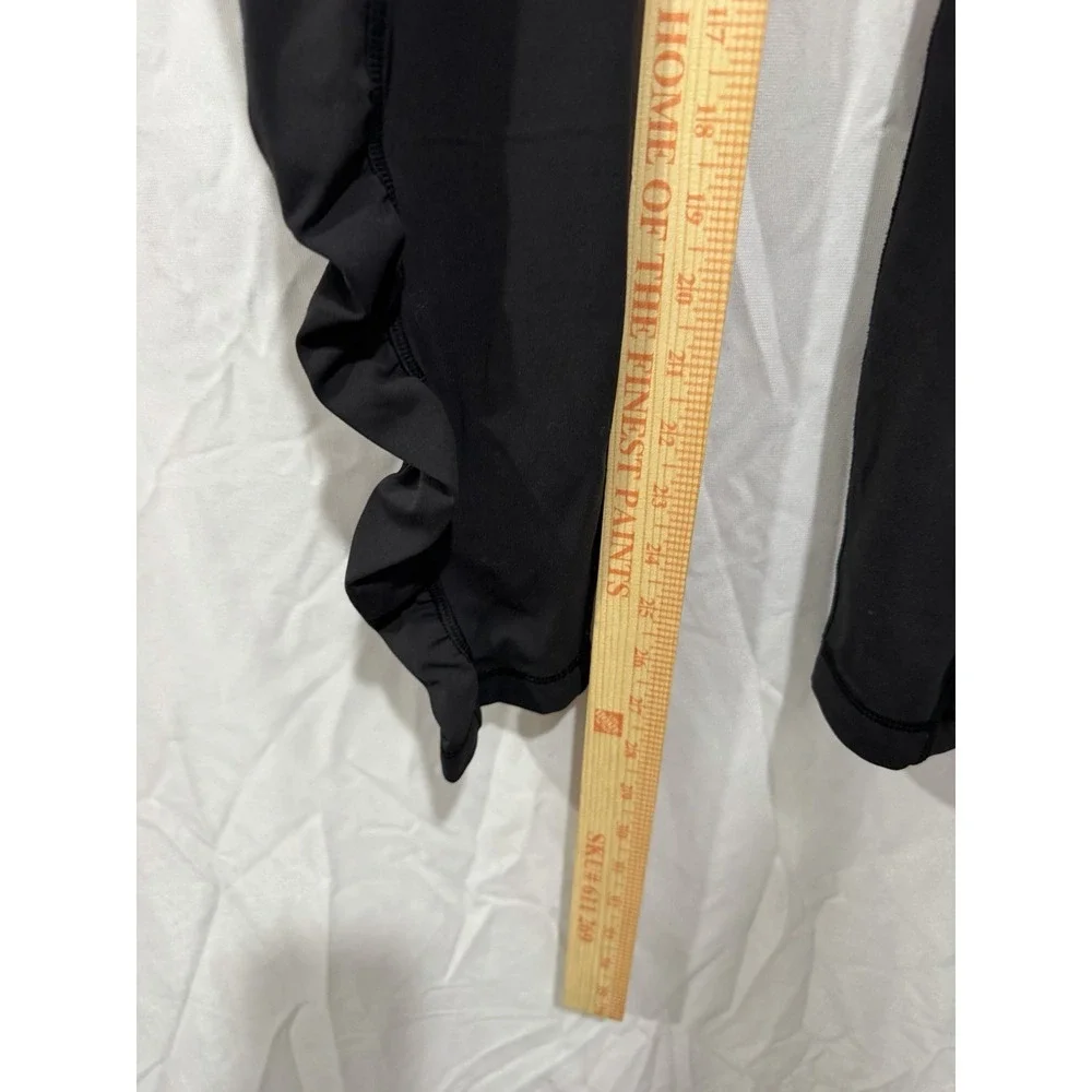 Lululemon Women Speed‎ Tight IV Ruched Athletic Legging Black Floral Size 6 Yoga